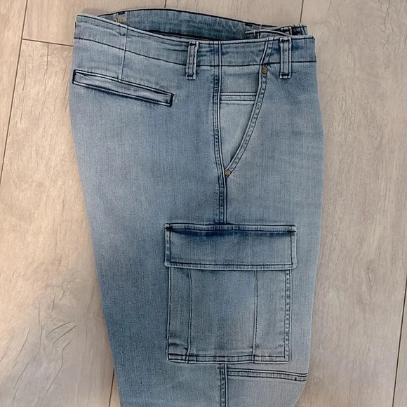 MK  Cargo Vintage Wash Denim Jeans, Size 12 - Picture 8 of 11